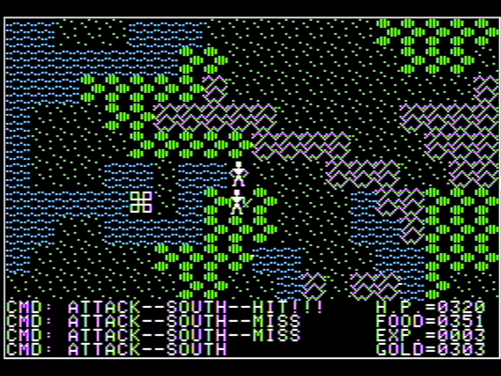 Gameplay of Ultima II Revenge Of The Enchantress for Apple II